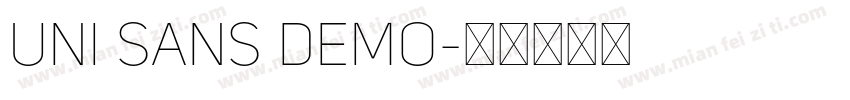 uni sans demo字体转换